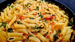 5Ingredient Tomato Basil Pasta Recipe  Quick amp Easy [upl. by Ytsanyd]