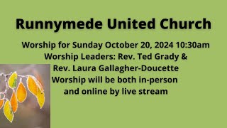 Oct20 RUC online worship for Sunday October 20 2024 [upl. by Linehan]