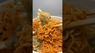 sweet spicy sauce noodles with gyoza dumplings asmr koreanfood [upl. by Alie962]