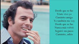 Caminito  Julio Iglesias  1978  Lyrics [upl. by Krishnah574]