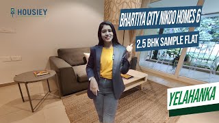 Bhartiya City Nikoo Homes  25 BHK Sample Flat Tour  Nikoo Homes 6 Kogilu [upl. by Otreblide]