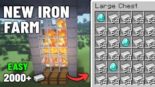 NEW Minecraft Bedrock 121 IRON FARM TUTORIAL  Easy and Efficient [upl. by Assiralk151]