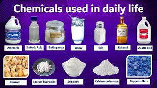 Chemicals used in daily life  chemicals names and molecular formula  important chemicals list [upl. by Camila]