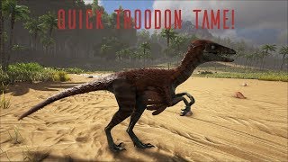 ARK How to Tame a Troodon [upl. by Tlevesoor527]