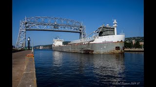 Manitoulin departing into the receding Fog Departing Duluth MN loaded with Ore for Sault Ste Marie [upl. by Grose]