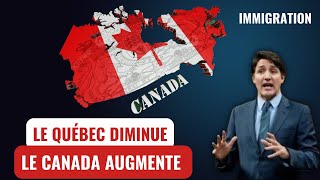 Le Québec réduit le Canada augmente limmigration Francophone Hors Québec [upl. by Oremor]