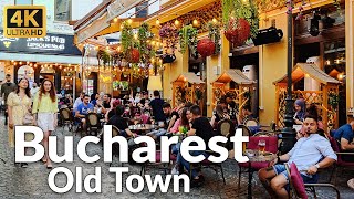 4k Walking Tour of Bucharest Old City Center Romania  Charming Old Town Tour [upl. by Holly]