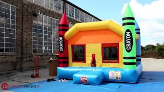 Commercial Inflatable Crayon Bounce House TimeLapse  Commercial Bargains Inc [upl. by Burger]