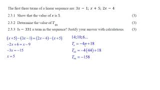 Linear seq with x Q2 3 [upl. by Lucius]