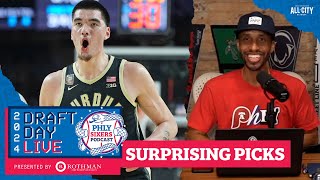 Which pick were we most surprised by in the 2024 NBA Draft  PHLY Sixers [upl. by Sweeney]