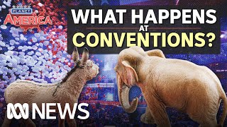 What happens at US political conventions  Planet America  ABC News [upl. by Tips358]