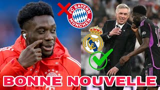 ALPHONSO DAVIES est très proche de signer au Real Madrid il va arrivé en  Le Bayern Munich con [upl. by Ardnatal678]