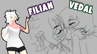 Filian reviews SUS ART with Vedal from Twitter [upl. by Nosauq378]