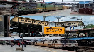 6 in 1 Express Trains Arriving Departure From Haridwar Railway Station  Indian Railways [upl. by Mohun436]