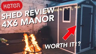 KETER SHED REVIEW 4X6 MANOR  TINY WORKSHOP PLANS [upl. by Pascal996]