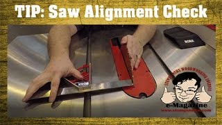 Woodworking Quick Tip 29 Check your table saw alignment quickly and easily [upl. by Ysnat]