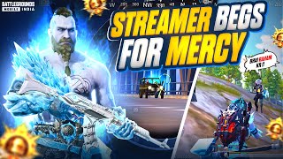 Streamers Begs for Mercy 🔥 BIXI Op vs Conqueror Rank Pushing Streamers  BGMI [upl. by Weinhardt]