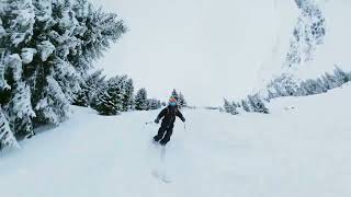 Ski Arlberg  St Anton  Powder skiing on a gloomy day [upl. by Violante]