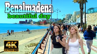 BENALMADENA Spain Beautiful Day BEACHFRONT  MARCH 2024  Costa Del Sol Andalusia 4k [upl. by Nidak]