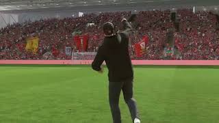 EA SPORTS FC 24 PS5 4K Klopps fist pump Anfield celebration for the new season [upl. by Netsrijk423]