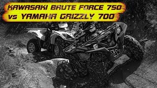 Yamaha Grizzly 700 и Kawasaki Brute Force 750 глубокая грязь [upl. by Hodosh]