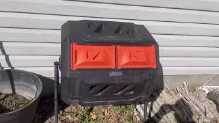 VIVOSUN Outdoor Tumbling Composter Dual Rotating Batch Compost Bin Review [upl. by Releyks]