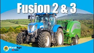 McHale Fusion 2 and a Fusion 3 at work in West Cork Ireland baling second cut silage [upl. by Enicnarf]