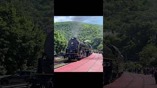 Reading amp Northern T1 2102 484 makes a grand entrance into Jim Thorpe steamtrain train railway [upl. by Dareen356]