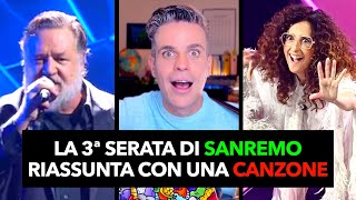 La 3ª serata di SANREMO 2024 riassunta con una CANZONE in meno di 90quot [upl. by Porche]