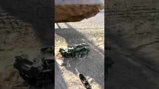 Military tank toy getting remade damage by earth mover shrots [upl. by Ettelocin102]