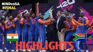 ICC T20 World Cup 2024  India vs South Africa Final Match Highlights  IND VS SA 2024 Highlights [upl. by Ellenej914]