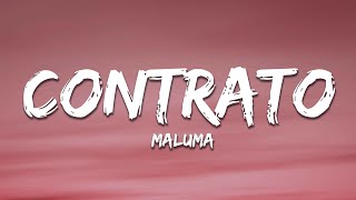 Maluma  Contrato Letra  Lyrics [upl. by Ggerg]