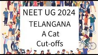 Telangana State MBBS A Cat 2024 Expected cutoffBased on NTA Center DATA  MYRANK [upl. by Olenta896]