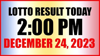 Lotto Result Today 2pm December 24 2023 Swertres Ez2 Pcso [upl. by Cogn803]