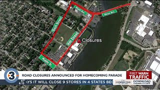 Road closures announced for Beloit Memorial homecoming parade Friday [upl. by Arbba12]