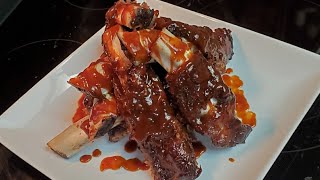 oven baked beef ribs with bbq sauce shorts beef homemade [upl. by Rehpoitsirhc]