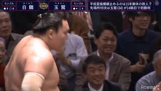 Hakuho vs Tamawashi Mar 19 2019 [upl. by Tfat80]