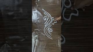 Simple Side Border Rangoli  Easy Side Border youtubeviral rangolidesigns muggulu trending art [upl. by Asihtal]