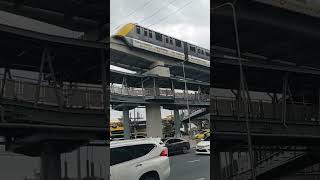 Skytrain fr Samrong to Huamak train short roadtrip thailand [upl. by Ativet906]