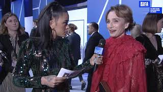 bifa 2019  red carpet interview Kristin Scott Thomas [upl. by Hootman]