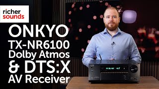 Onkyo TXNR6100 Dolby Atmos and DTSX AV Receiver  Richer Sounds [upl. by Silvana540]