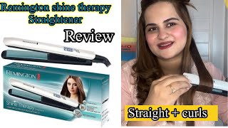 Best straightener for frizzy hair Remington shine therapy argan oil straightener [upl. by Llenrev]