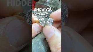 Diamond Setting Tutorial  3ct Oval Hidden Halo Engagement Ring [upl. by Nibot]