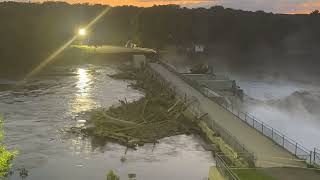 House Next to Partially Failing Rapidan Dam Collapses Into River [upl. by Airdnaxila]