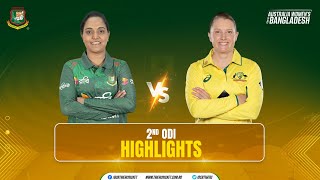 Highlights  2nd ODI  Australia Women’s Team Tour of Bangladesh 2024 [upl. by Merle154]