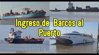 Varios barcos saliendo y entrando al Puerto de Buenos Aires [upl. by Atiuqcaj714]