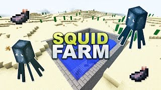 Minecraft  Squid Farm  Tintenfisch Farm  Tutorial 18 [upl. by Nnyledam853]