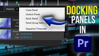 How to Dock And Undock Panels In Premiere Pro [upl. by Craven746]