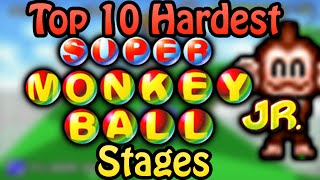 Top 10 Hardest Super Monkey Ball Jr Stages [upl. by Ahsonek230]