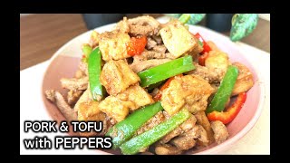 Stir Fry PORK STRIPS amp TOFU with Peppers  Restaurantstyle Recipe [upl. by Justen]